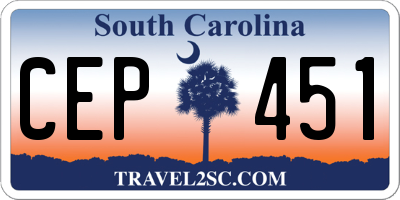 SC license plate CEP451