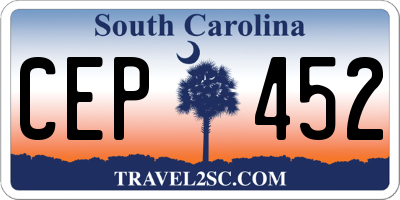 SC license plate CEP452