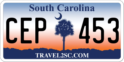 SC license plate CEP453