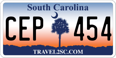 SC license plate CEP454