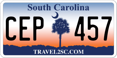 SC license plate CEP457
