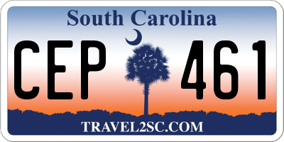 SC license plate CEP461