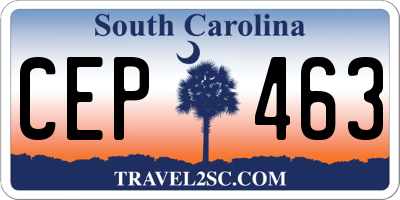 SC license plate CEP463