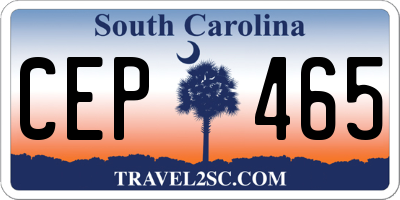 SC license plate CEP465