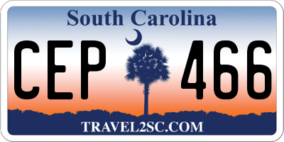 SC license plate CEP466