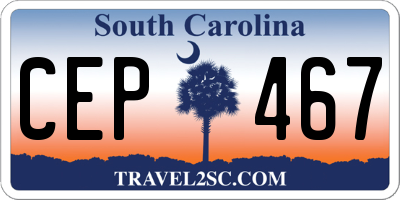 SC license plate CEP467