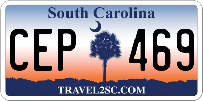 SC license plate CEP469