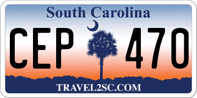SC license plate CEP470