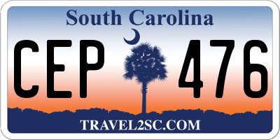 SC license plate CEP476