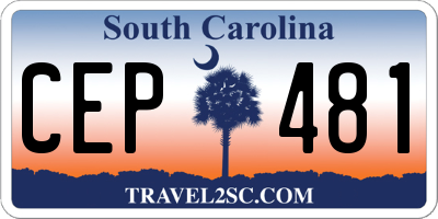 SC license plate CEP481