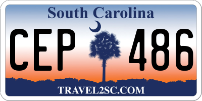 SC license plate CEP486