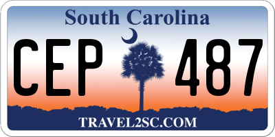 SC license plate CEP487