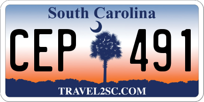 SC license plate CEP491