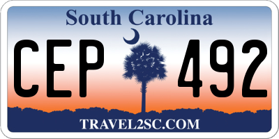 SC license plate CEP492