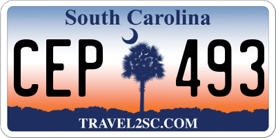 SC license plate CEP493