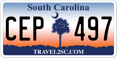 SC license plate CEP497