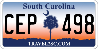 SC license plate CEP498