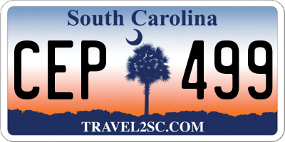 SC license plate CEP499
