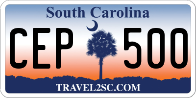 SC license plate CEP500