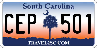 SC license plate CEP501