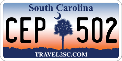 SC license plate CEP502