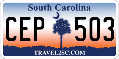 SC license plate CEP503