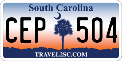 SC license plate CEP504