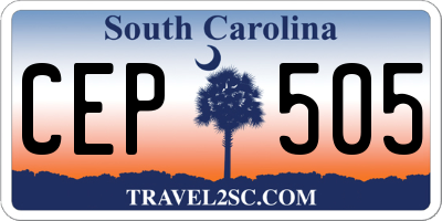 SC license plate CEP505