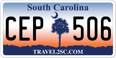 SC license plate CEP506