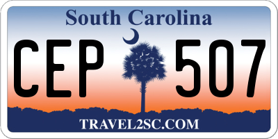 SC license plate CEP507