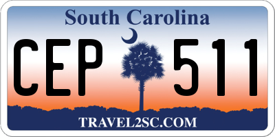 SC license plate CEP511