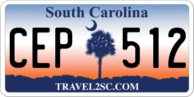 SC license plate CEP512