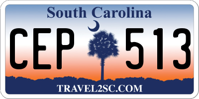 SC license plate CEP513