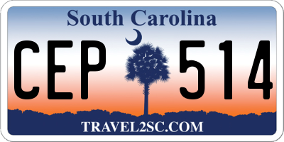 SC license plate CEP514