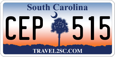 SC license plate CEP515