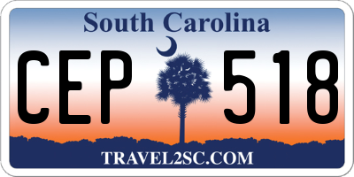 SC license plate CEP518