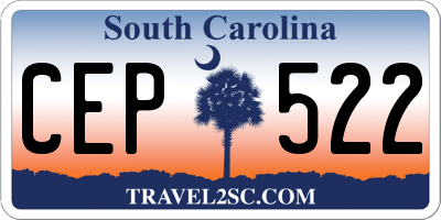 SC license plate CEP522