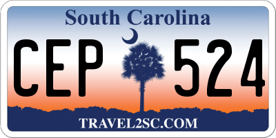 SC license plate CEP524