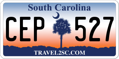 SC license plate CEP527