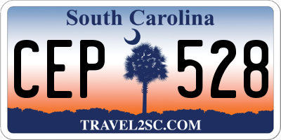 SC license plate CEP528