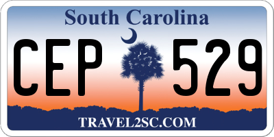 SC license plate CEP529