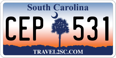 SC license plate CEP531