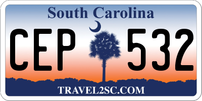 SC license plate CEP532