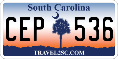 SC license plate CEP536
