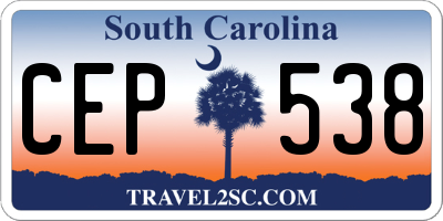 SC license plate CEP538