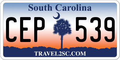 SC license plate CEP539