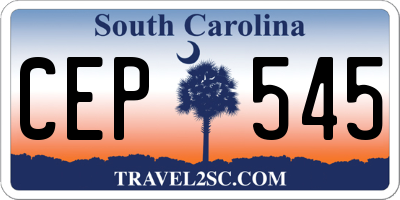 SC license plate CEP545