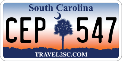 SC license plate CEP547