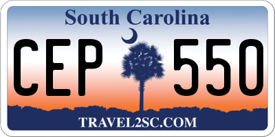 SC license plate CEP550