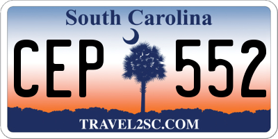 SC license plate CEP552